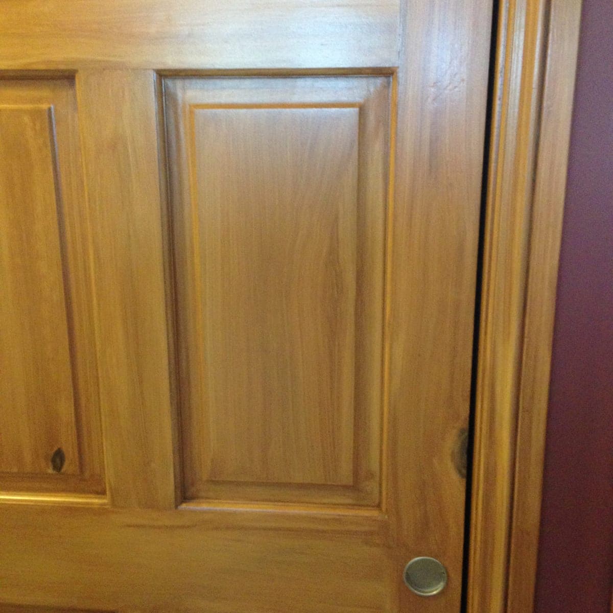 Hand-finished wood grain, close up