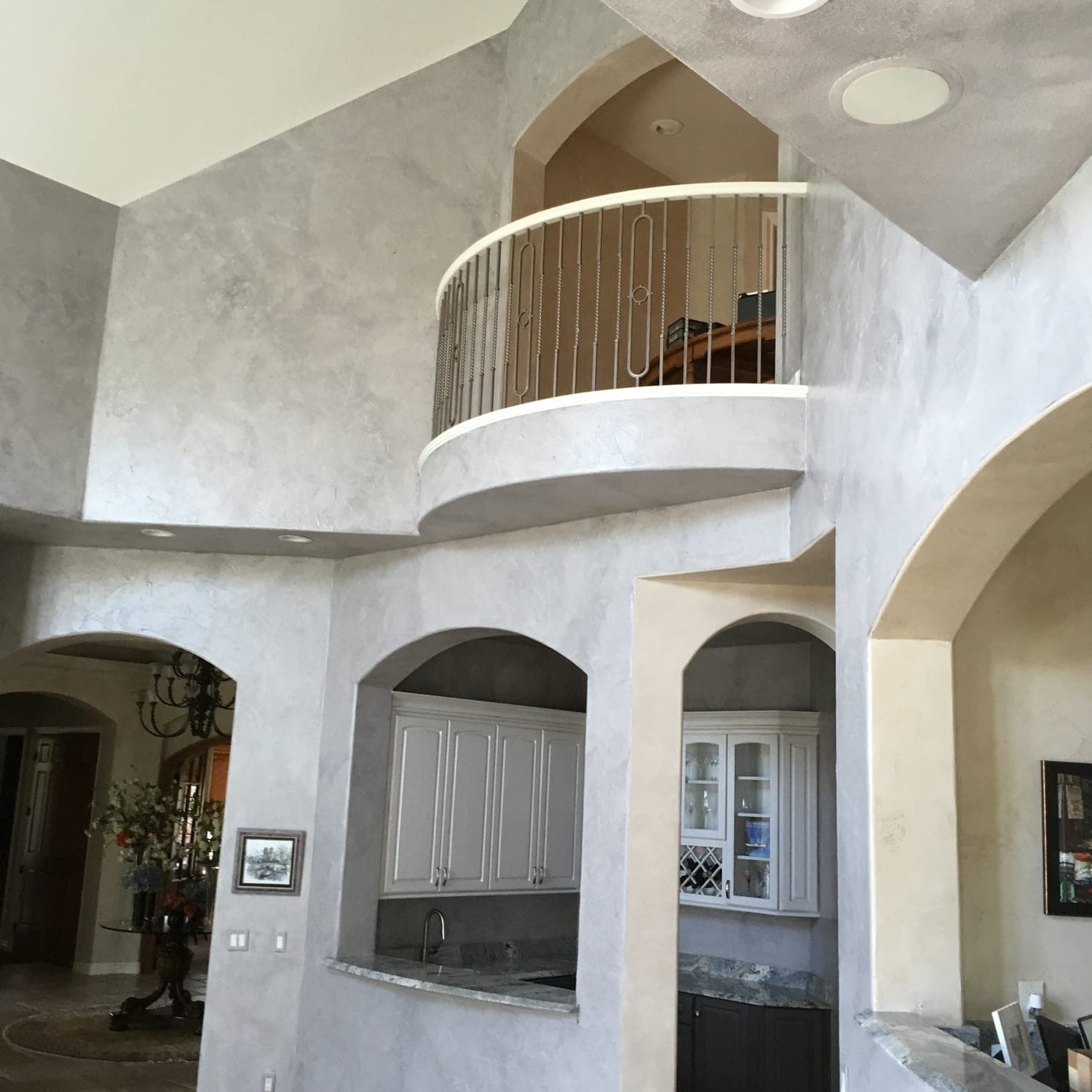 Venetian plaster arches